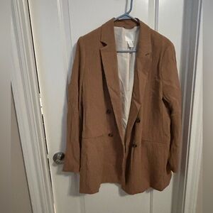 Brown Linen Blazer